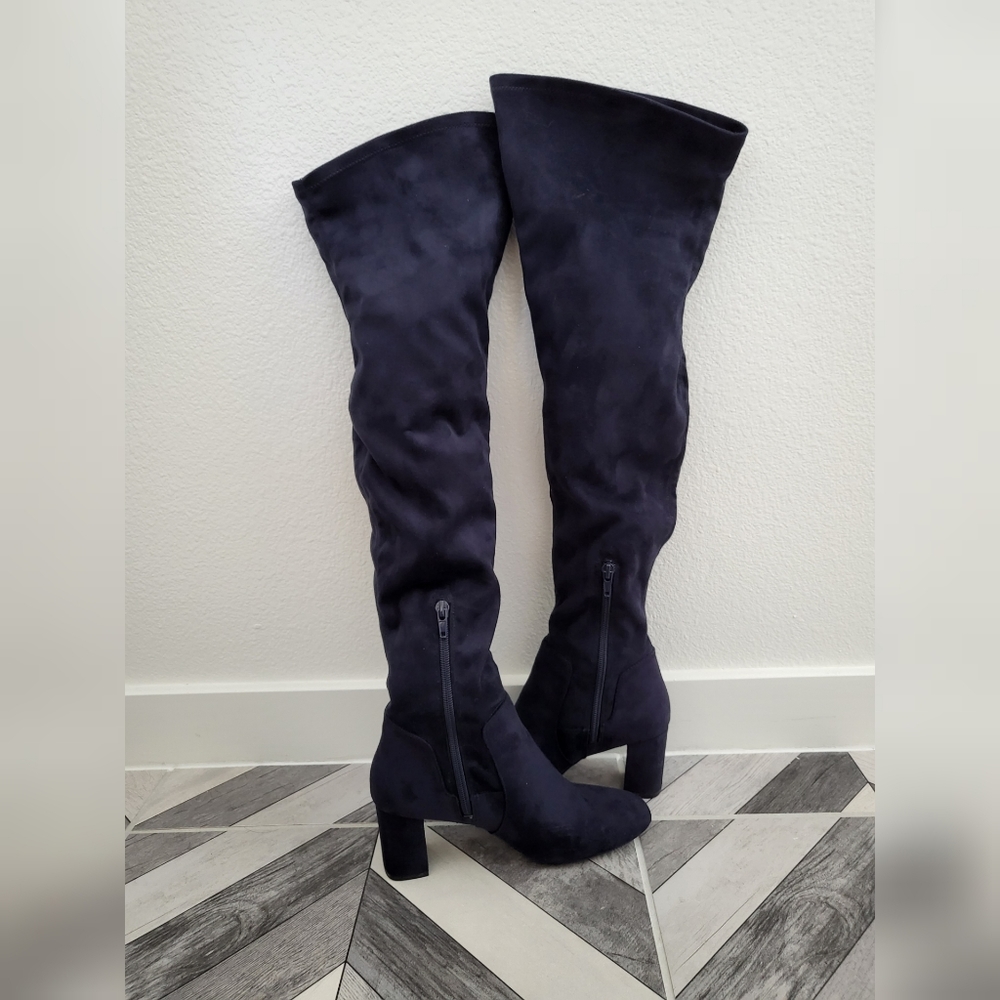Nine West knee high boots navy